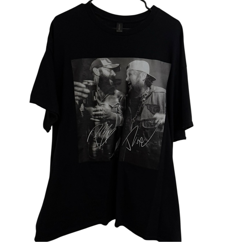Gildan Jelly Roll Post Malone Graphic T Shirt 2XL XXL Black Rap Country Music